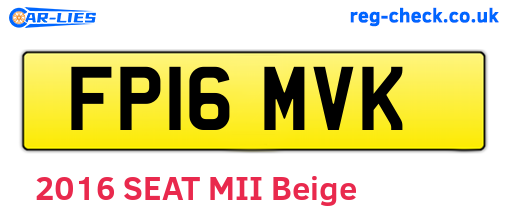 FP16MVK are the vehicle registration plates.