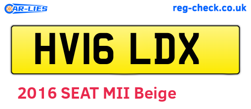 HV16LDX are the vehicle registration plates.