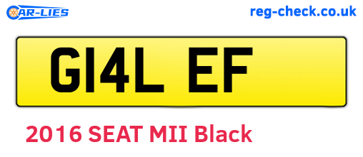 G14LEF are the vehicle registration plates.