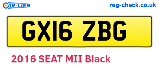GX16ZBG are the vehicle registration plates.