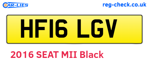 HF16LGV are the vehicle registration plates.