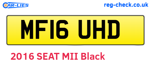 MF16UHD are the vehicle registration plates.