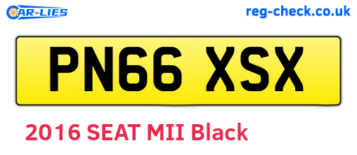 PN66XSX are the vehicle registration plates.