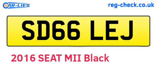 SD66LEJ are the vehicle registration plates.