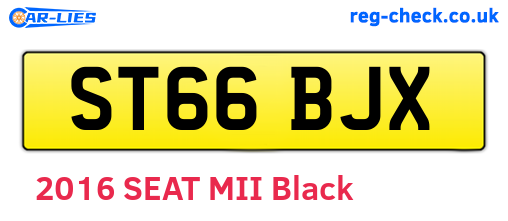 ST66BJX are the vehicle registration plates.