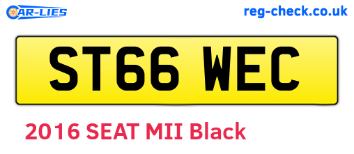 ST66WEC are the vehicle registration plates.