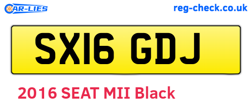 SX16GDJ are the vehicle registration plates.