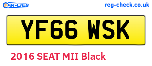 YF66WSK are the vehicle registration plates.