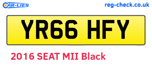 YR66HFY are the vehicle registration plates.