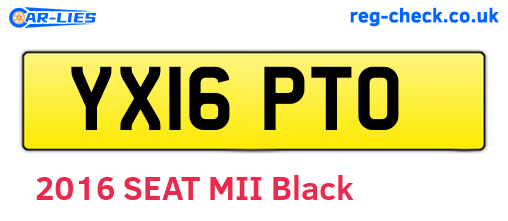 YX16PTO are the vehicle registration plates.