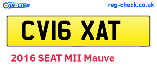 CV16XAT are the vehicle registration plates.