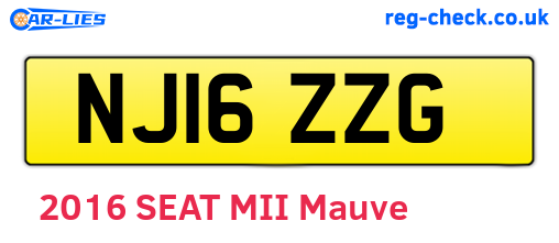 NJ16ZZG are the vehicle registration plates.