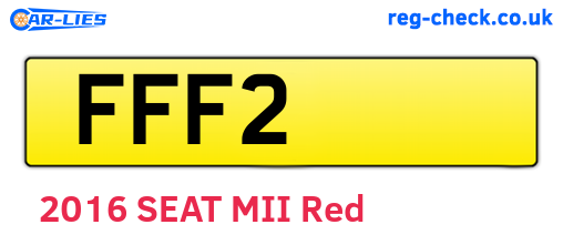 FFF2 are the vehicle registration plates.