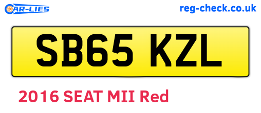 SB65KZL are the vehicle registration plates.