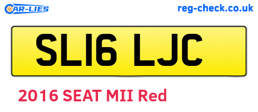 SL16LJC are the vehicle registration plates.
