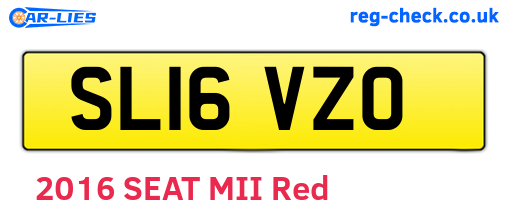 SL16VZO are the vehicle registration plates.