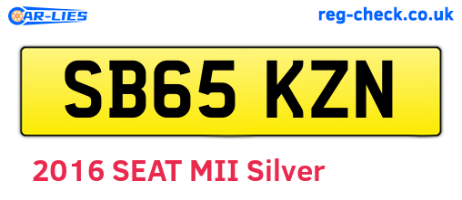 SB65KZN are the vehicle registration plates.