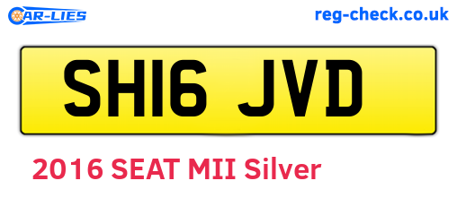 SH16JVD are the vehicle registration plates.