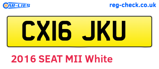 CX16JKU are the vehicle registration plates.