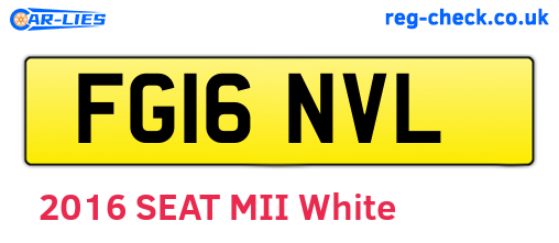 FG16NVL are the vehicle registration plates.