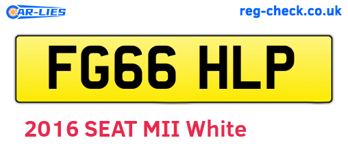FG66HLP are the vehicle registration plates.