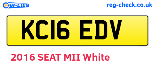 KC16EDV are the vehicle registration plates.