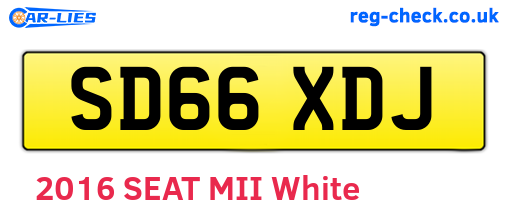 SD66XDJ are the vehicle registration plates.