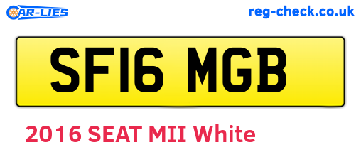 SF16MGB are the vehicle registration plates.