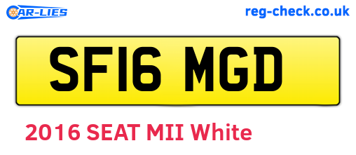SF16MGD are the vehicle registration plates.