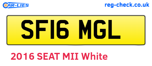 SF16MGL are the vehicle registration plates.