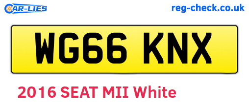 WG66KNX are the vehicle registration plates.