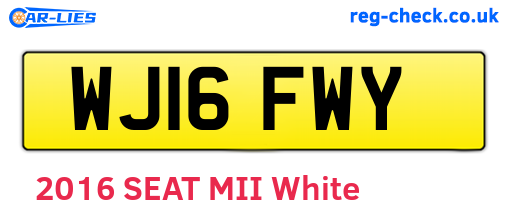 WJ16FWY are the vehicle registration plates.