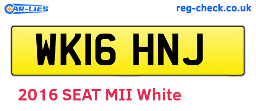 WK16HNJ are the vehicle registration plates.