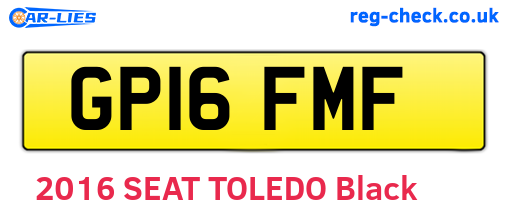 GP16FMF are the vehicle registration plates.