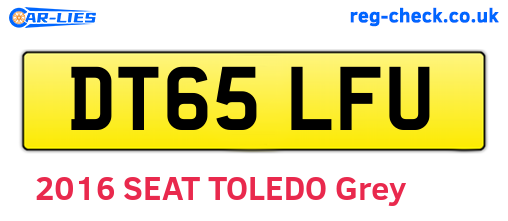DT65LFU are the vehicle registration plates.