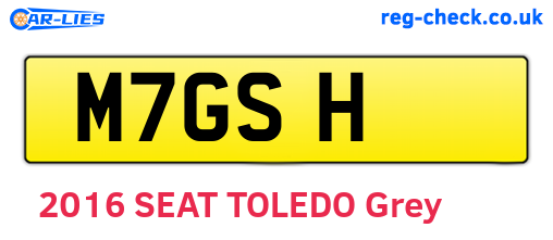 M7GSH are the vehicle registration plates.