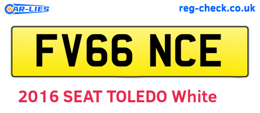 FV66NCE are the vehicle registration plates.
