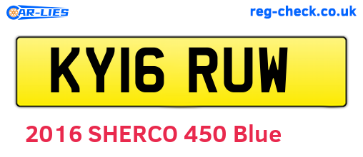 KY16RUW are the vehicle registration plates.