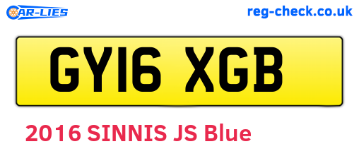 GY16XGB are the vehicle registration plates.