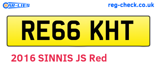 RE66KHT are the vehicle registration plates.