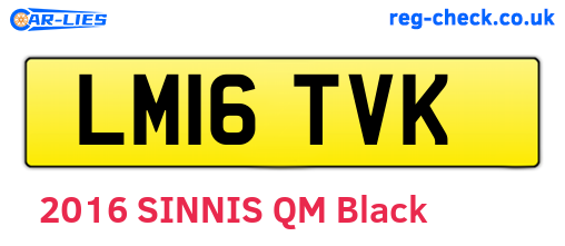 LM16TVK are the vehicle registration plates.