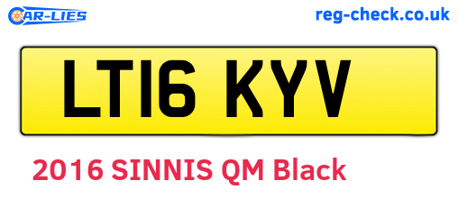 LT16KYV are the vehicle registration plates.