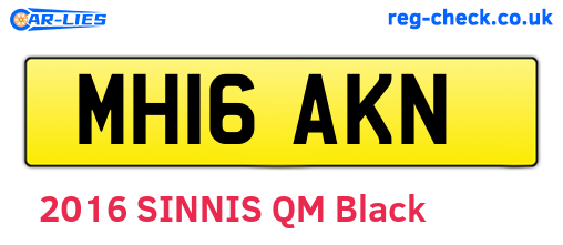 MH16AKN are the vehicle registration plates.