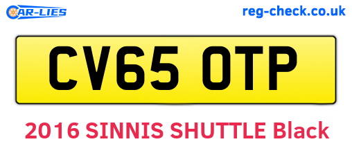 CV65OTP are the vehicle registration plates.
