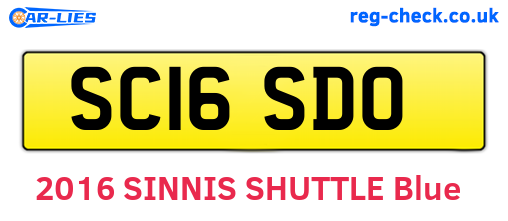 SC16SDO are the vehicle registration plates.