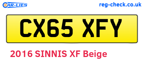 CX65XFY are the vehicle registration plates.