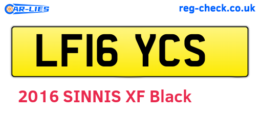 LF16YCS are the vehicle registration plates.