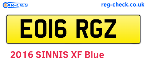 EO16RGZ are the vehicle registration plates.