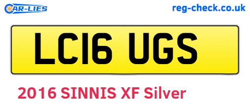 LC16UGS are the vehicle registration plates.
