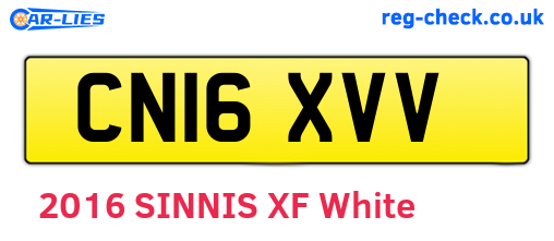 CN16XVV are the vehicle registration plates.